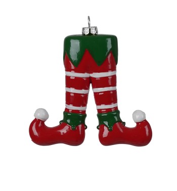 Gambe di Elfo Natalizie da Appendere H.11,5 cm