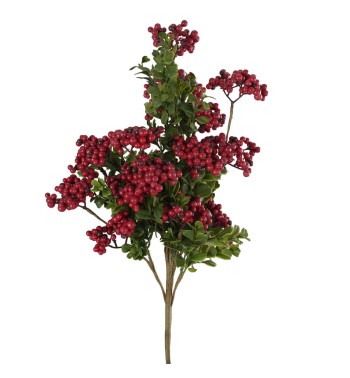 Rametto Natalizio con Bacche Rosso Chiaro 66 cm in PE