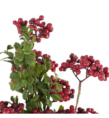 Rametto Natalizio con Bacche Rosso Chiaro 66 cm in PE
