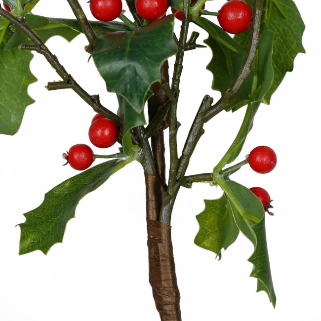 Rametto Natalizio con Bacche Rosso Scuro 45 cm in PE