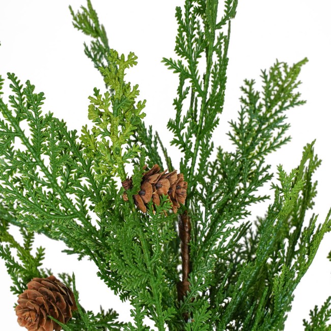 Rametto Natalizio in PE con Pigne 80 cm