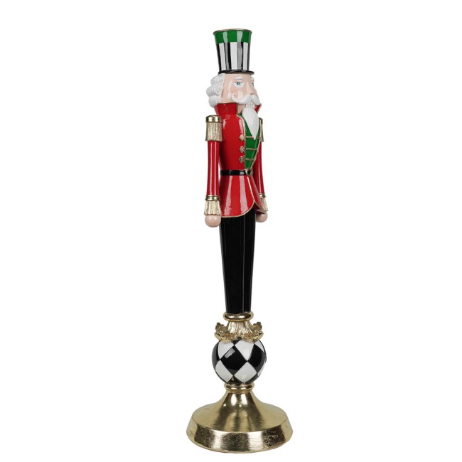 Schiaccianoci Candelabro Natalizio in Resina H.60,5 cm