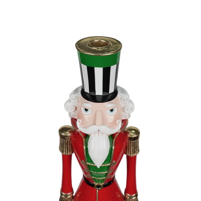 Schiaccianoci Candelabro Natalizio in Resina H.60,5 cm