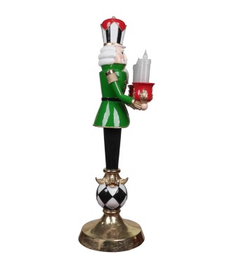 Schiaccianoci Candelabro Natalizio in Resina H.106,5 cm