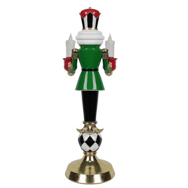 Schiaccianoci Candelabro Natalizio in Resina H.106,5 cm