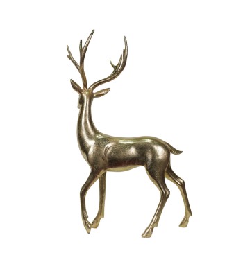 Renna Natalizia Oro in Resina H.36,5 cm