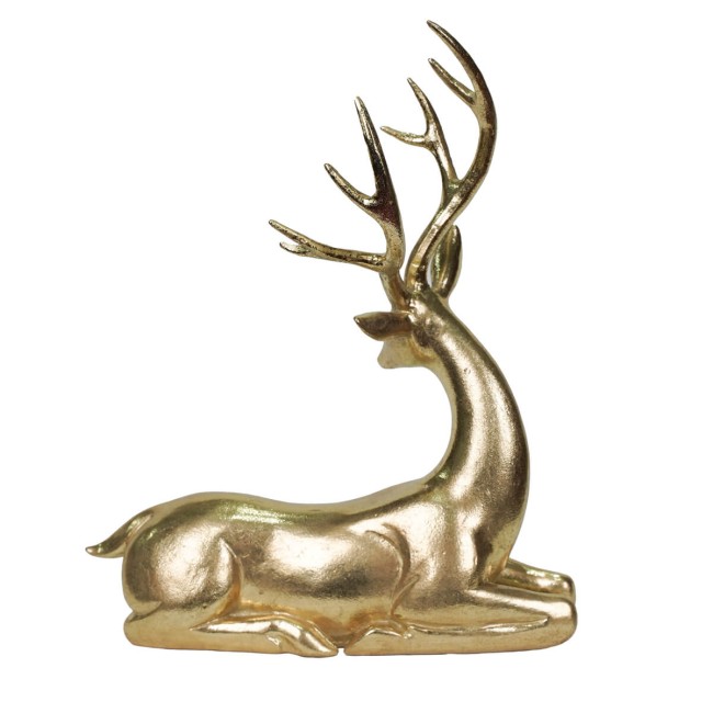 Renna Natalizia Oro in Resina H.26 cm
