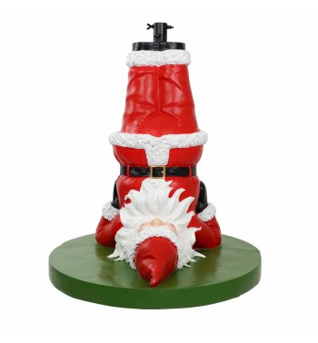 Base per Albero di Natale con Babbo Natale in Resina H.65 cm