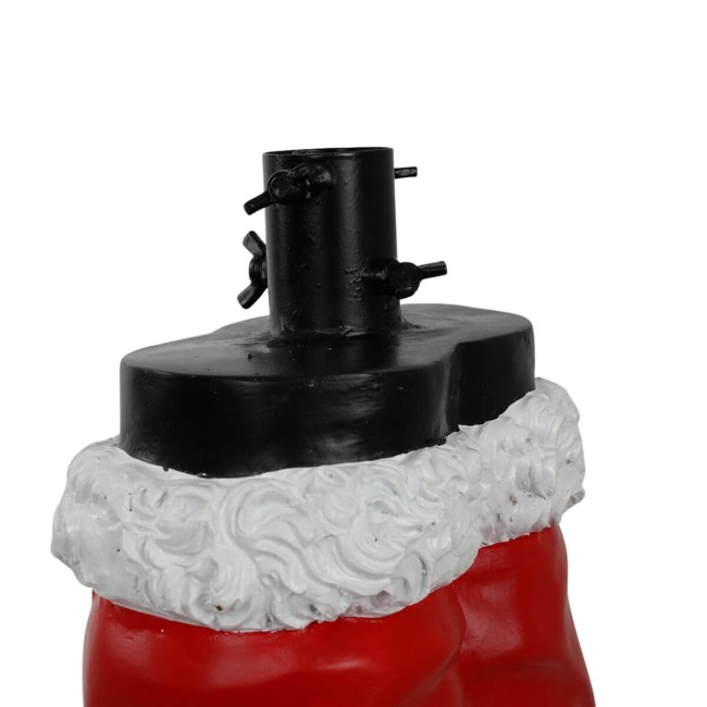 Base per Albero di Natale con Babbo Natale in Resina H.65 cm