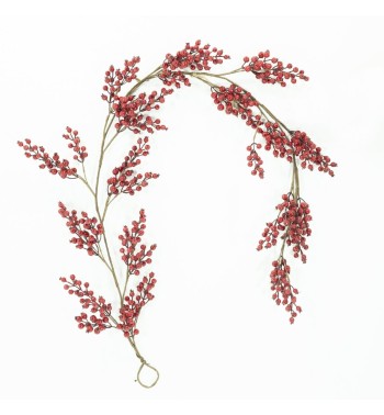 Tralcio Natalizio con Bacche e Gancio L.180 cm