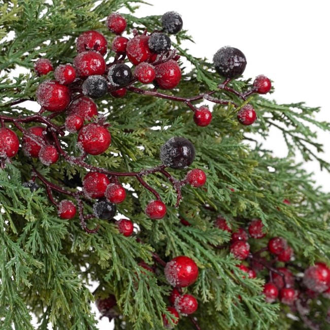 Swag di Rami Natalizio con Bacche Rosse 70 cm