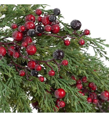 Swag di Rami Natalizio con Bacche Rosse 70 cm