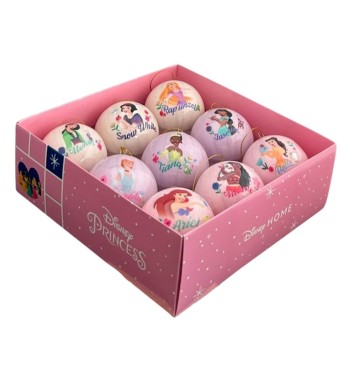 Box 9 Palline di Natale Principesse Disney D.7 cm