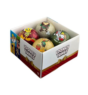Box 4 Palline di Natale Looney Tunes