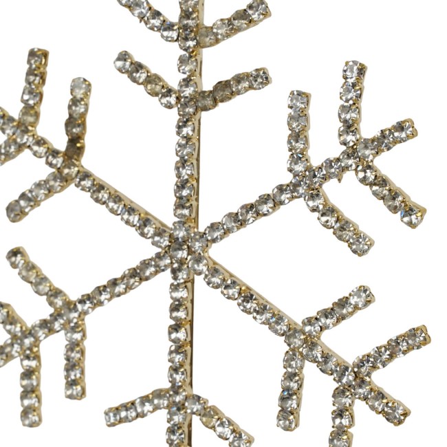 Fiocco di Neve Natalizio da Appendere con Strass 4 Modelli