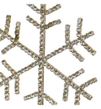 Fiocco di Neve Natalizio da Appendere con Strass 4 Modelli