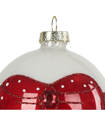 Pallina di Natale in Vetro con Fiocco 2 Misure