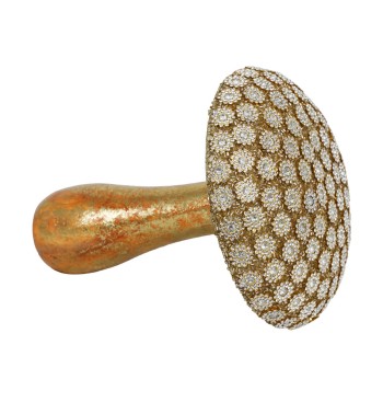 Fungo Natalizio Oro con Strass H.20,5 cm