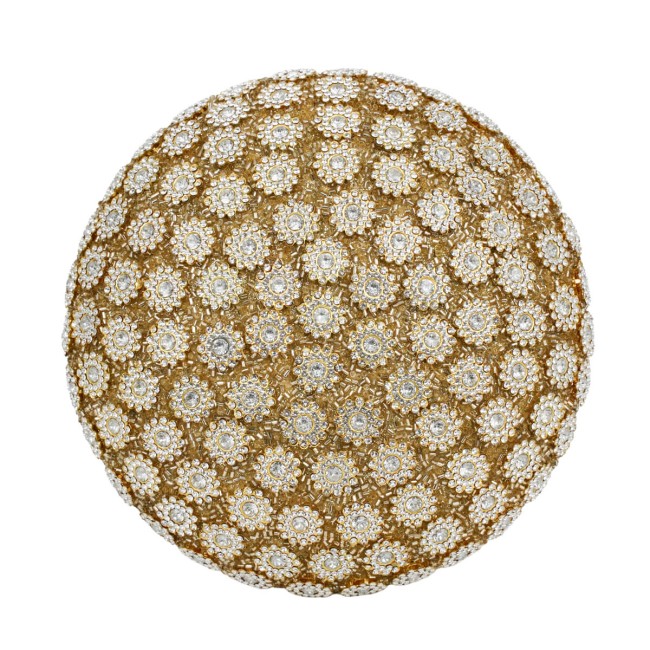 Fungo Natalizio Oro con Strass H.20,5 cm