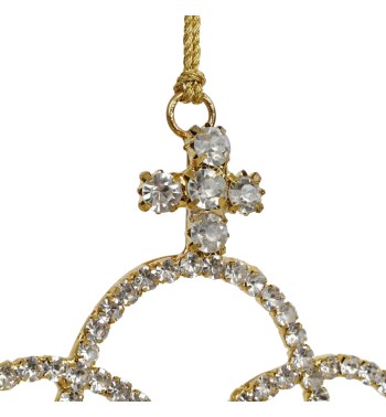 Corona Natalizia con Strass 8 cm