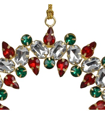 Ghirlanda Natalizia con Gemme Colorate da Appendere 2 Misure