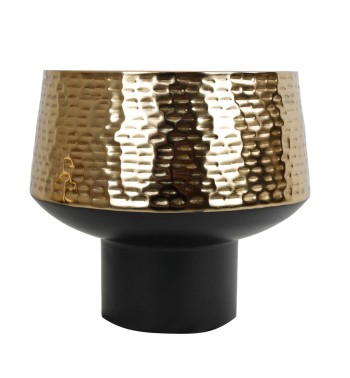Vaso Elegante in Metallo Oro e Nero 2 Misure