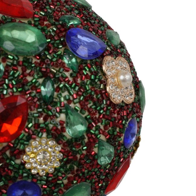 Pallina di Natale con Gemme Multicolore D.10 cm