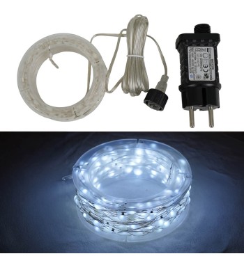 Catena Luminosa 10 m 300 LED Bianco Freddo con Rocchetto