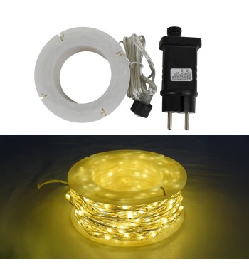 Catena Luminosa 30 m 800 LED Bianco Caldo con Rocchetto