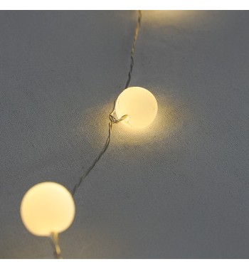 Stringa Luminosa 10 m 150 LED Bianco Caldo Cavo Silver