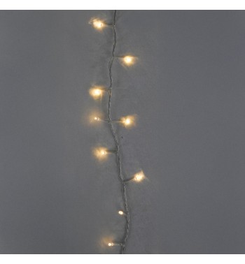 Catena Luminosa 300 Led Funzione Memory 15 m Bianco Naturale Cavo Trasparente
