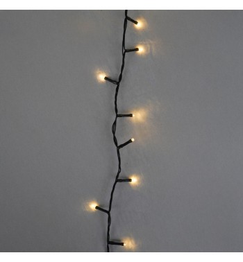 Catena Luminosa 300 Led Funzione Memory 15 m Bianco Naturale Cavo Verde