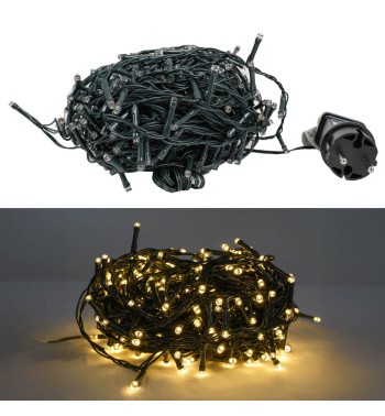 Catena Luminosa 24 m 480 LED Bianco Naturale Funzione Memory Cavo verde