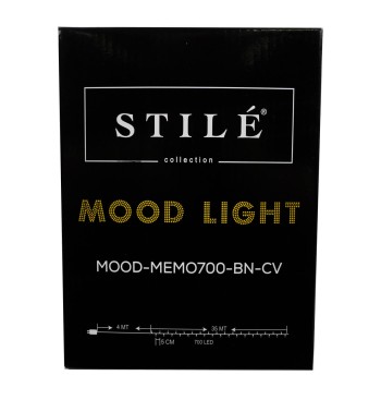 Catena Luminosa 35 m 700 LED Bianco Naturale Funzione Memory Cavo Verde