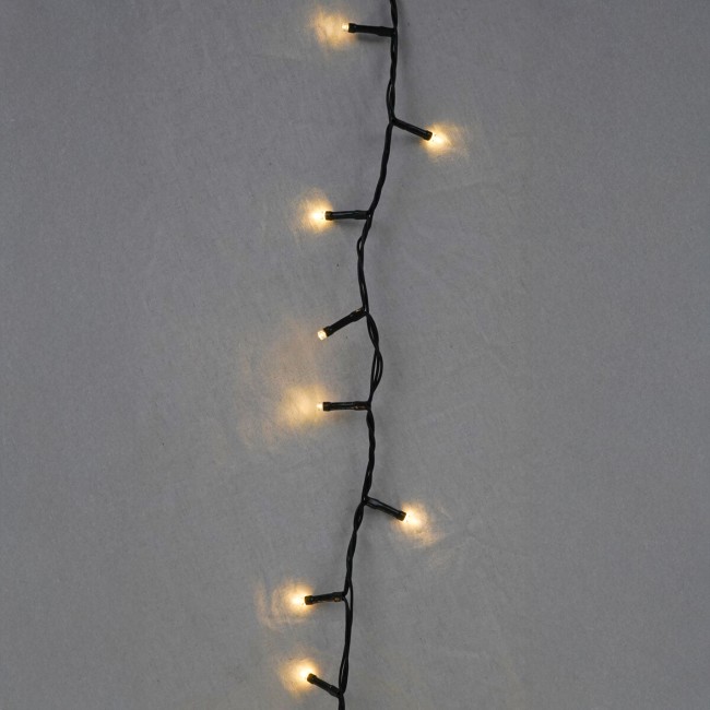 Catena Luminosa 35 m 700 LED Bianco Naturale Funzione Memory Cavo Verde