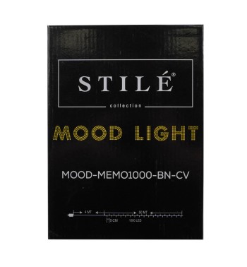 Catena Luminosa 50 m 1000 LED Bianco Naturale Funzione Memory Cavo Verde