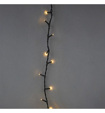 Catena Luminosa 50 m 1000 LED Bianco Naturale Funzione Memory Cavo Verde