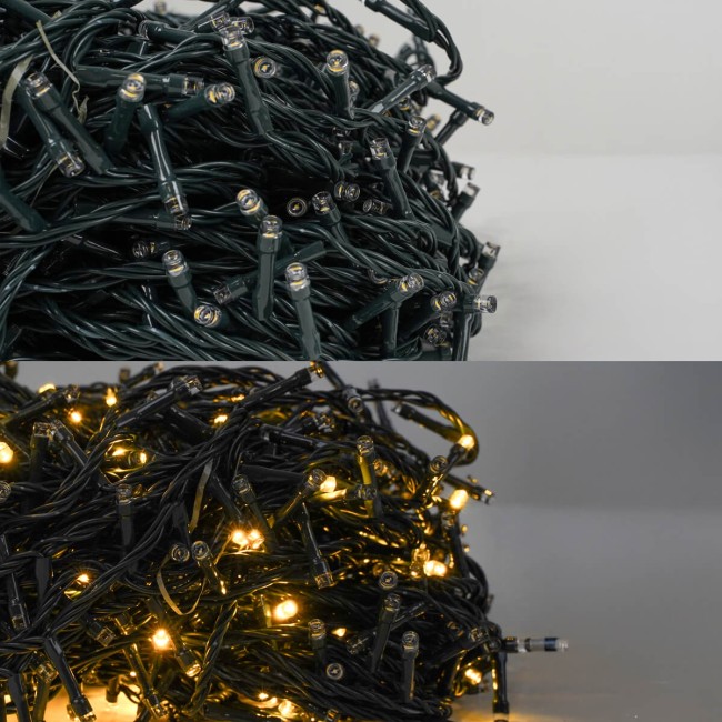 Catena Luminosa 1000 Flash Cavo Verde Bianco Naturale 50 m