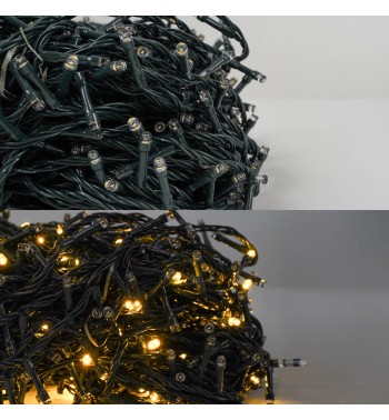 Catena Luminosa 1000 Flash Cavo Verde Bianco Naturale 50 m