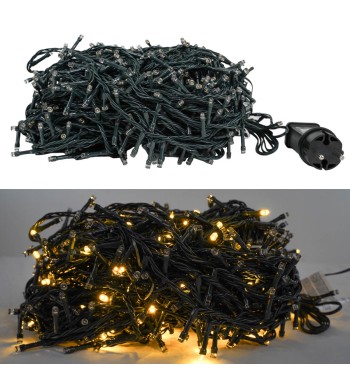 Catena Luminosa 1000 Flash Cavo Verde Bianco Naturale 50 m