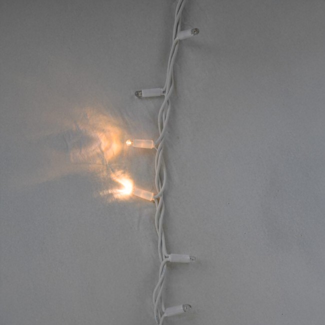 Catena Luminosa 10 m 150 LED Flash Bianco Naturale Cavo Bianco