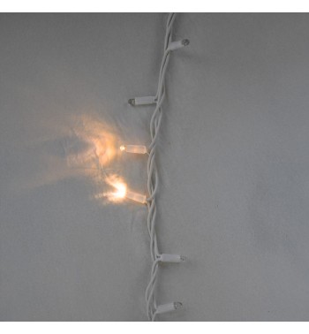 Catena Luminosa 10 m 150 LED Flash Bianco Naturale Cavo Bianco