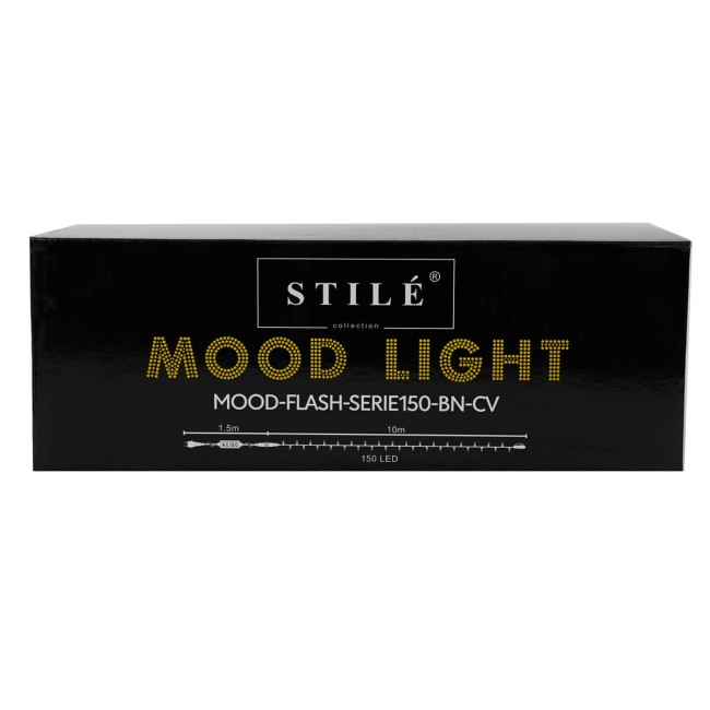 Catena Luminosa 10 m 150 LED Flash Bianco Naturale Cavo Verde