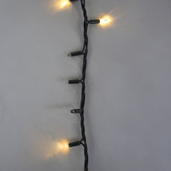 Catena Luminosa 10 m 150 LED Flash Bianco Naturale Cavo Verde