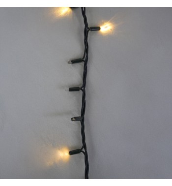 Catena Luminosa 10 m 150 LED Flash Bianco Naturale Cavo Verde