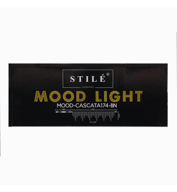 Pioggia Luminosa Prolungabile | Cavo Bianco 3 x H.0,9 mt | 156 Led Bianco Naturale + 18 Flash