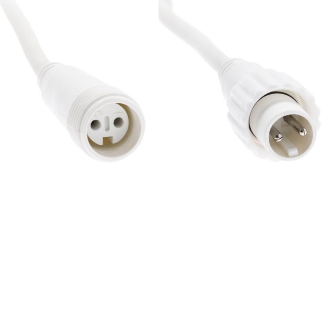 Pioggia Luminosa Prolungabile | Cavo Bianco 3 x h.0,9 mt | 156 Led Bianco Freddo + 18 Flash