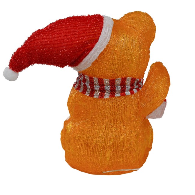 Orsetto Luminoso Natalizio 30 Led in Acrilico H.30 cm