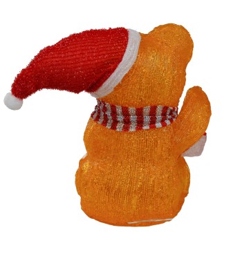 Orsetto Luminoso Natalizio 30 Led in Acrilico H.30 cm