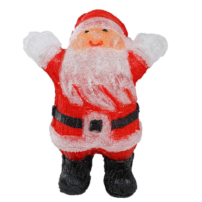 Babbo Natale Luminoso con Led in Acrilico 2 Modelli